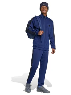 Sportkleding*adidas Marineblauw - Sportswear basic tricot trainingspak met 3 strepen