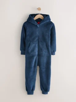 Pyjama's|Nachtkleding En Pyjama's|Next - All-in-ones fleece pyjama (3-16jr) Marineblauw