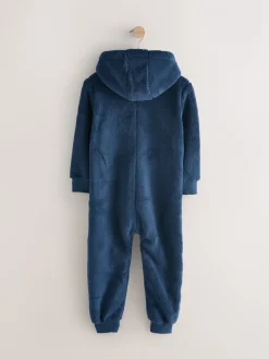 Pyjama's|Nachtkleding En Pyjama's|Next - All-in-ones fleece pyjama (3-16jr) Marineblauw
