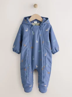 Jassen, Jacks En Kinderwagenpakjes|Jassen En Jacks*Next Marineblauw - Baby all-in-one van nylon met capuchon (0mnd -2jaar)