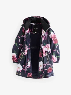 Jassen En Jacks|Baker by Ted Baker - regenjas met merklogo op de zoom Marineblauw