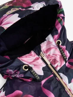 Jassen En Jacks|Baker by Ted Baker - regenjas met merklogo op de zoom Marineblauw