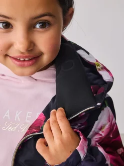 Jassen En Jacks|Baker by Ted Baker - regenjas met merklogo op de zoom Marineblauw