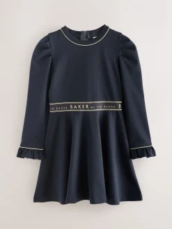 Gelegenheidskleding|Jurken|Baker by Ted Baker - - Ponté jurk Marineblauw