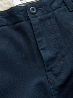 Broeken En Chino's*Next - Barrel Fit - Authentic Cotton Rich Stretch Trousers Marineblauw