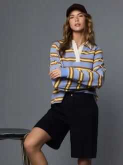 Shorts*Next - Bermuda van linnenmix Marineblauw