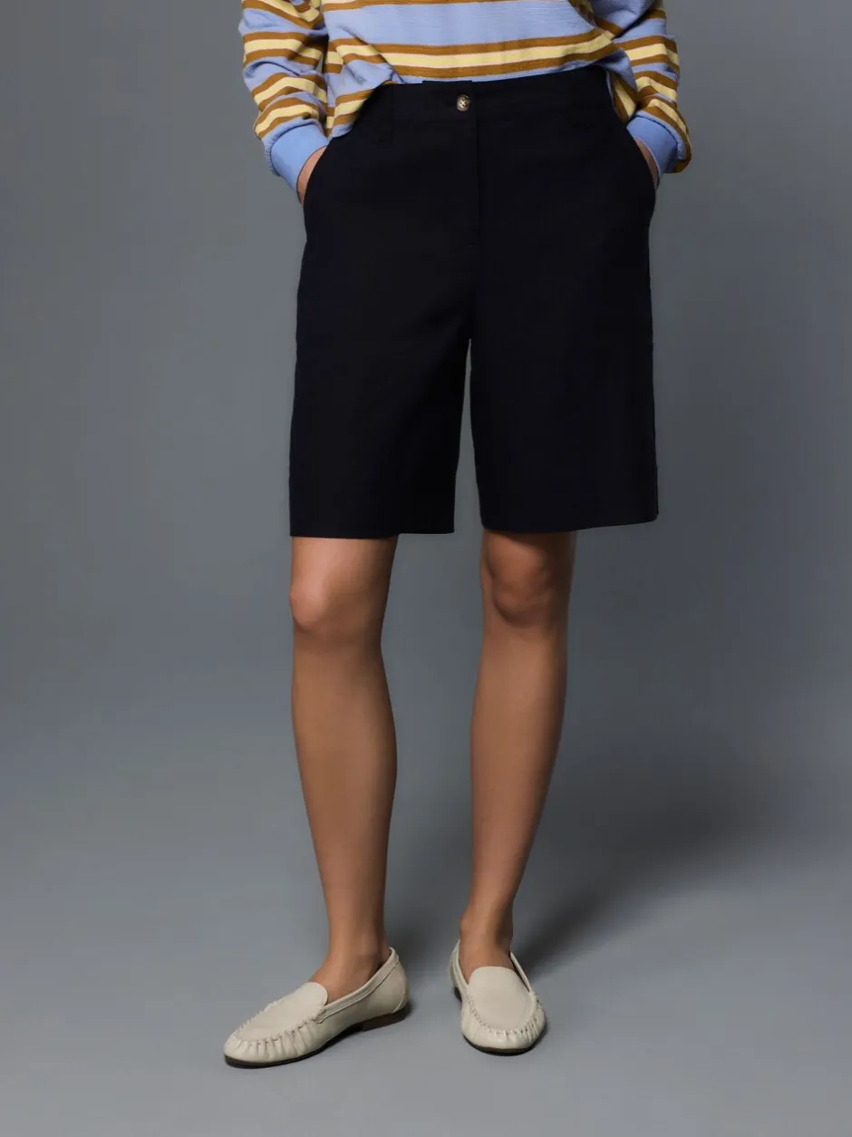 Shorts*Next - Bermuda van linnenmix Marineblauw