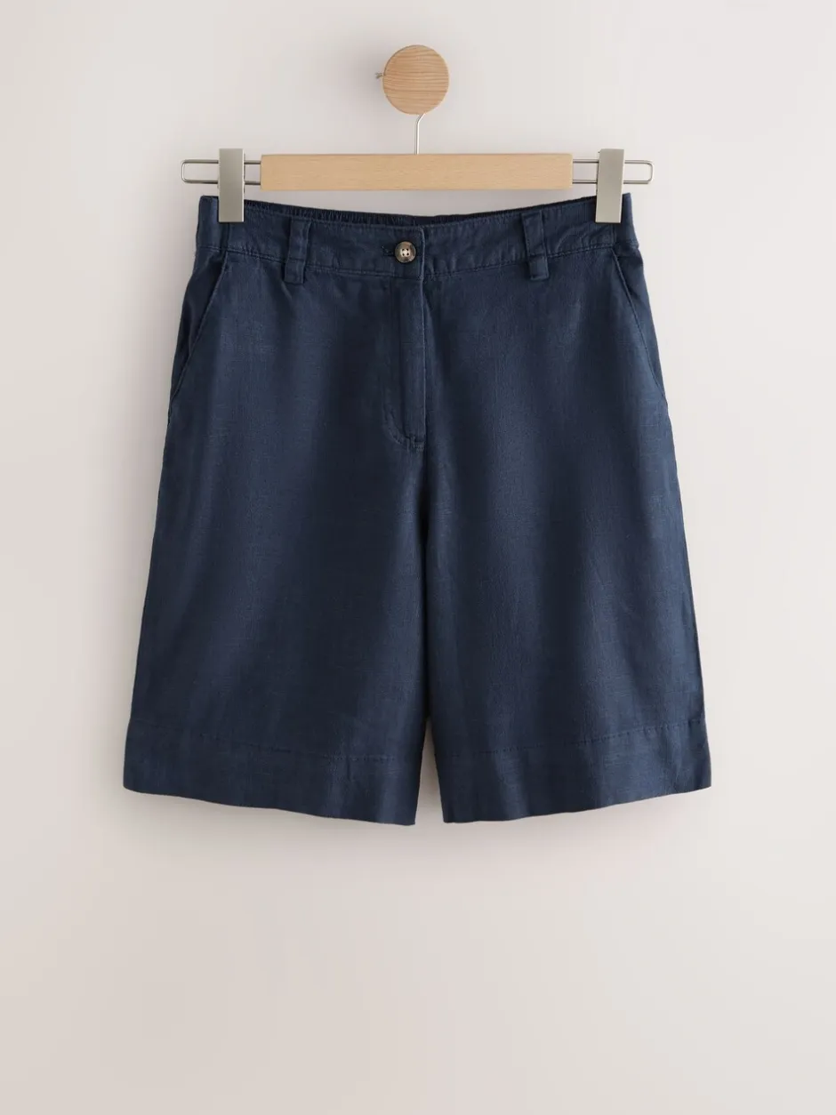 Shorts*Next - Bermuda van linnenmix Marineblauw