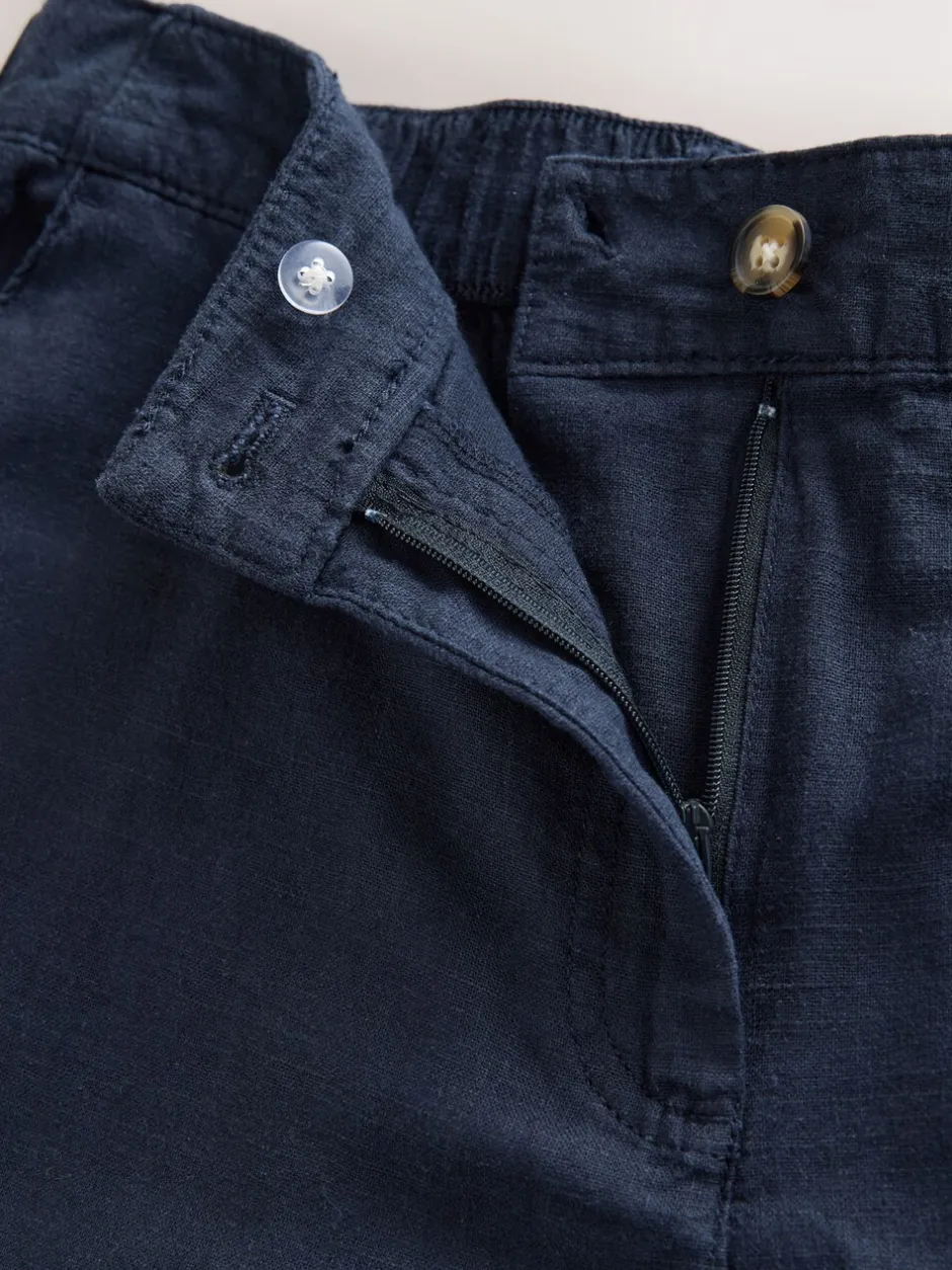 Shorts*Next - Bermuda van linnenmix Marineblauw