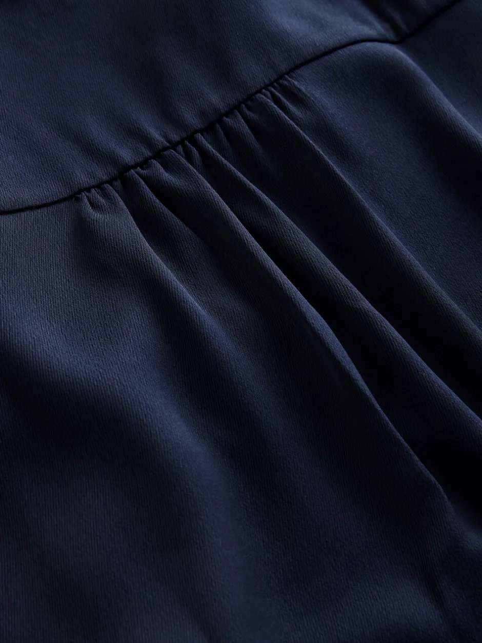 Blouses En Overhemden|Next - Blouse met V-hals en korte mouwen Marineblauw