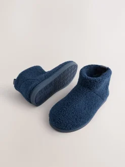 Pantoffels|Loungewear|Next - Borg pantoffels Marineblauw