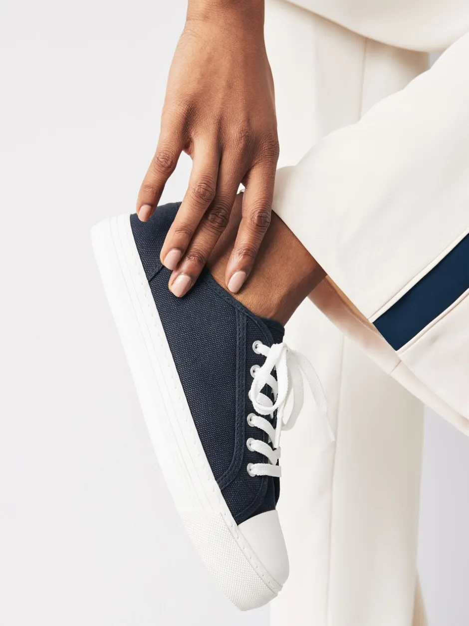 Sneakers|Next - Canvas honkbalsneakers Marineblauw