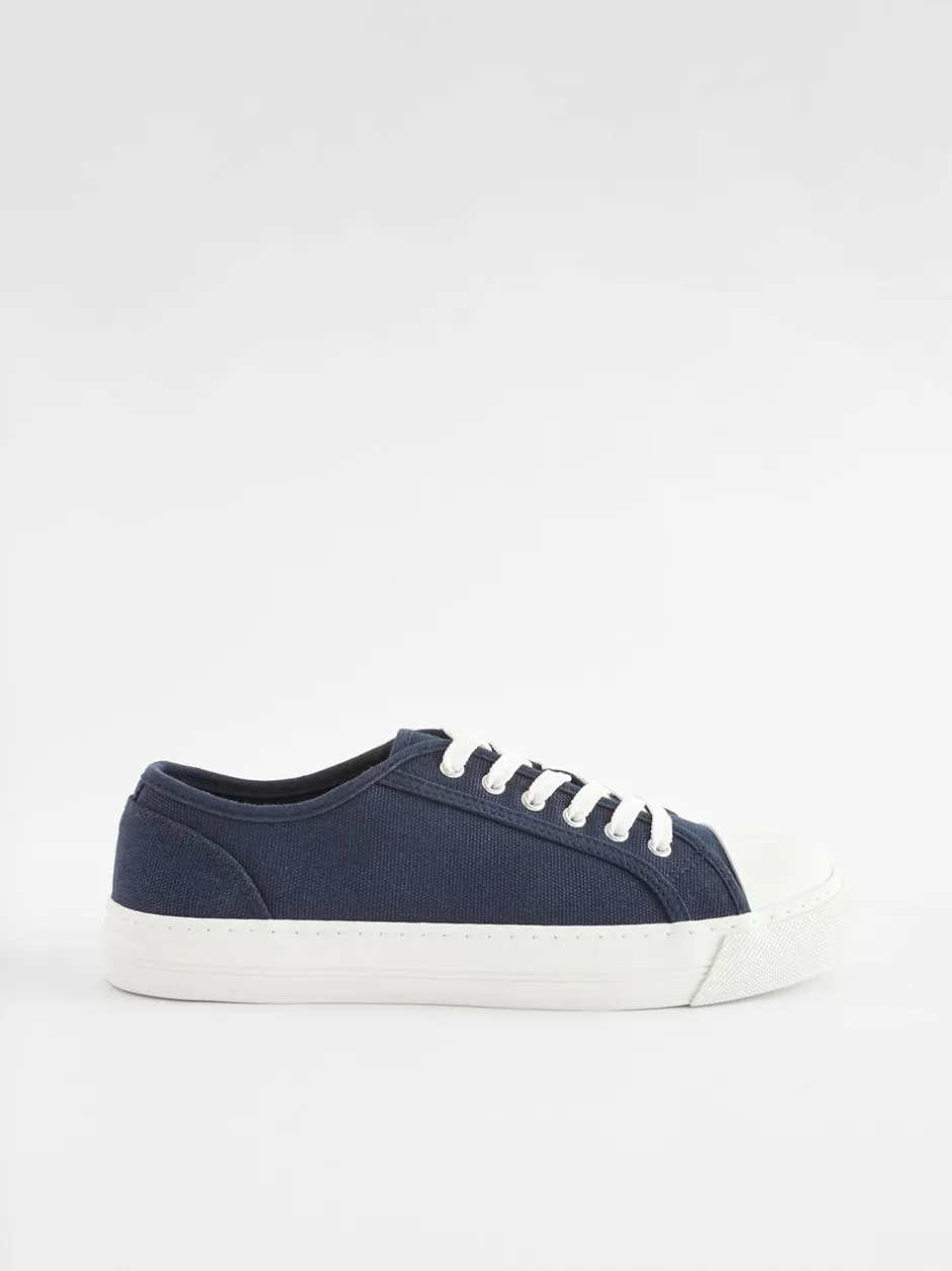 Sneakers|Next - Canvas honkbalsneakers Marineblauw