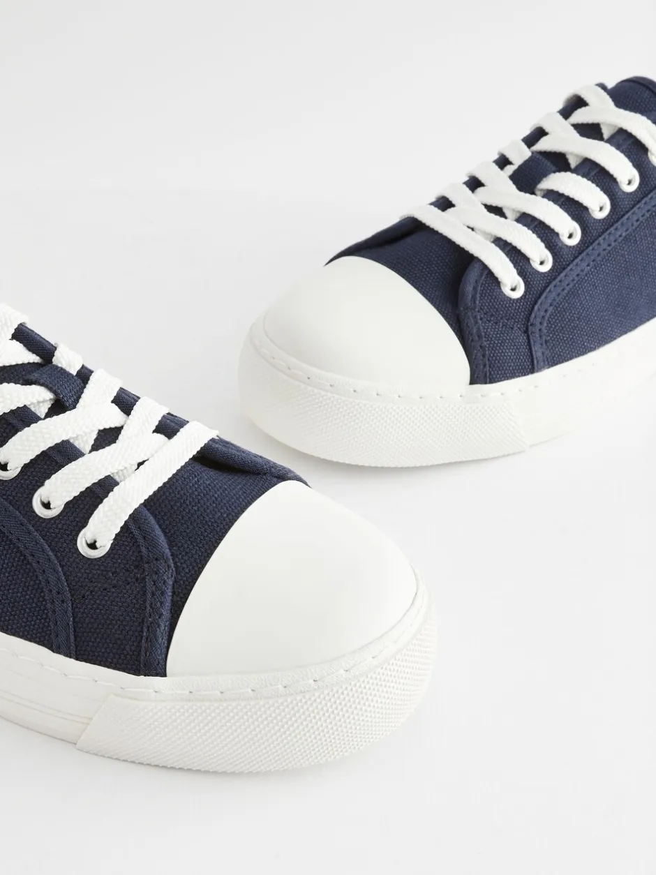 Sneakers|Next - Canvas honkbalsneakers Marineblauw