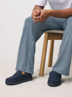Pantoffels|Loungewear*Next - Closed Back Textured Slippers Marineblauw