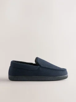 Pantoffels|Loungewear*Next - Closed Back Textured Slippers Marineblauw