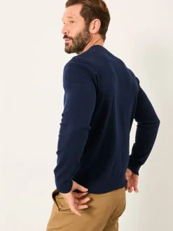 Gebreide Kleding|Fat Face - FatFace Crew Neck Knitted Jumper Marineblauw