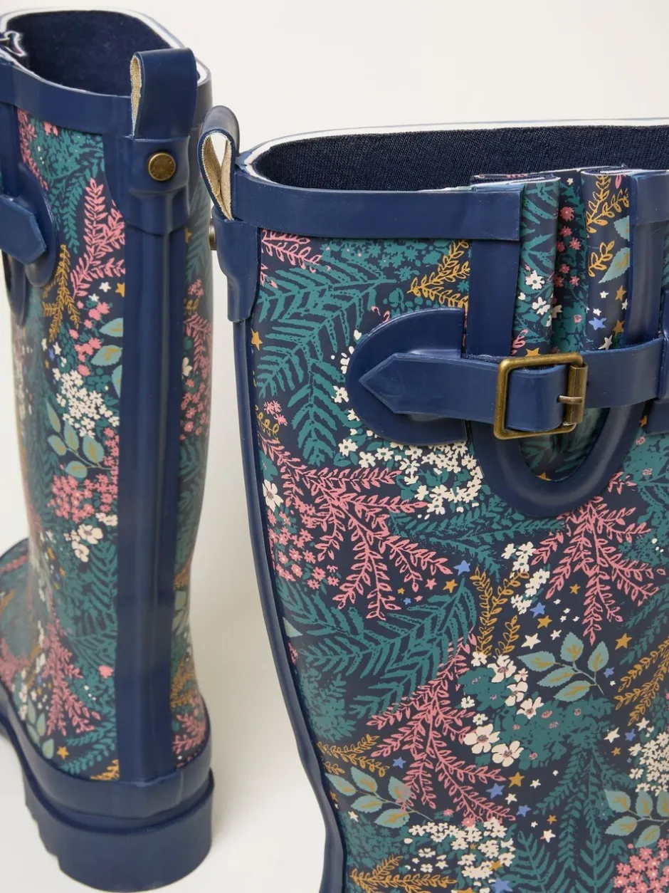 Laarzen*Fat Face - FatFace Rubber Printed Welly Marineblauw