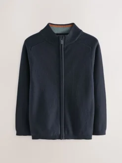 Schoolkleding|Truien En Breisels|Next Marineblauw - Gebreid vest met rits (3-16 jr)