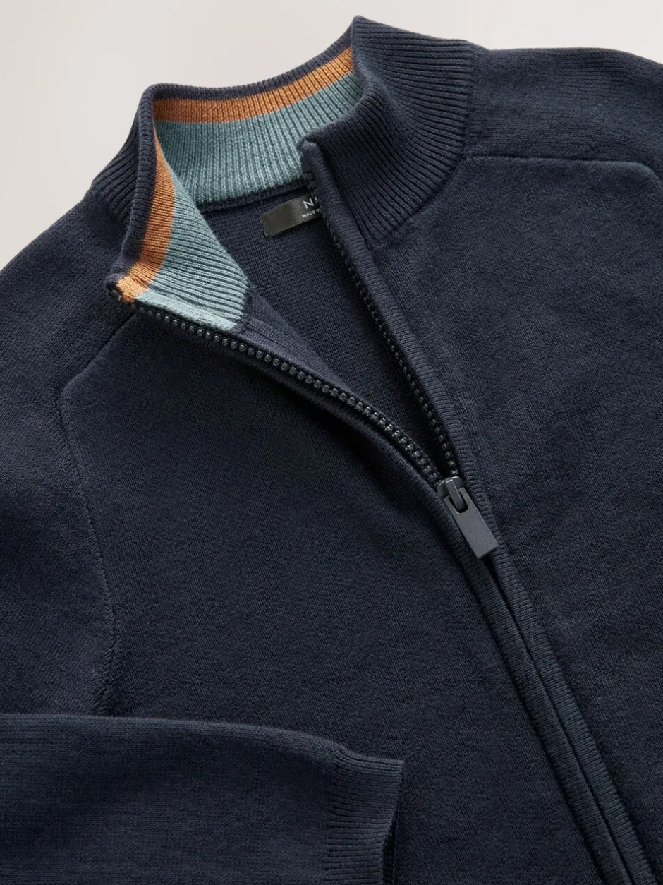 Schoolkleding|Truien En Breisels|Next Marineblauw - Gebreid vest met rits (3-16 jr)