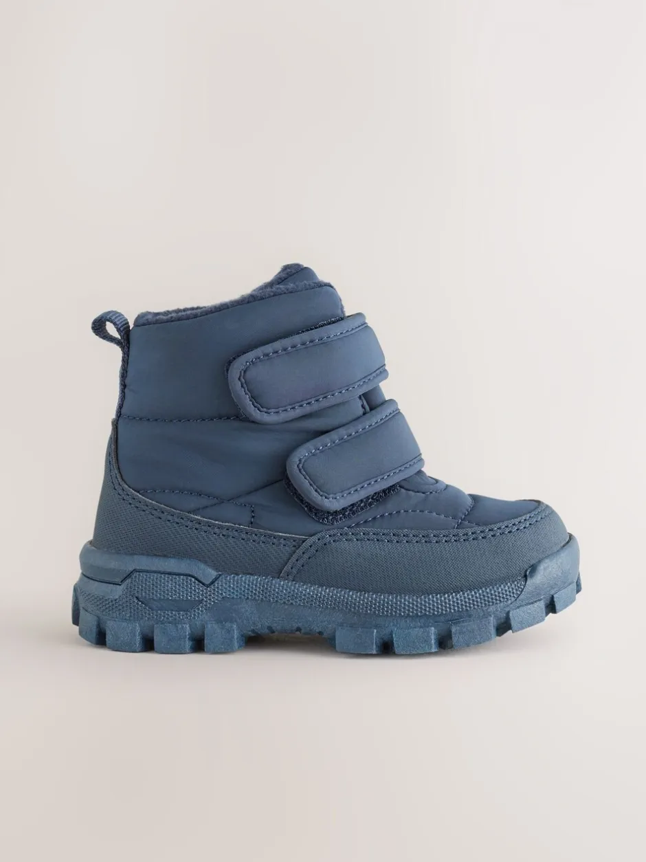 Boots|Next - Gewatteerde laarzen met klittenbandsluiting Marineblauw