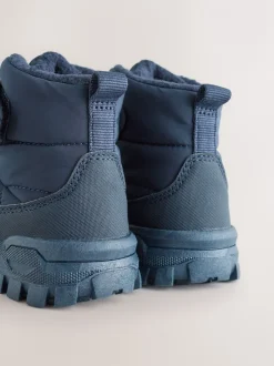 Boots|Next - Gewatteerde laarzen met klittenbandsluiting Marineblauw