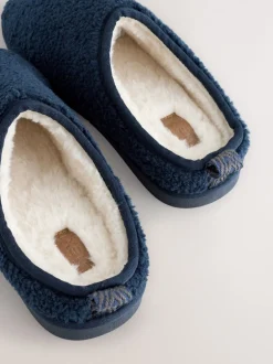 Pantoffels|Loungewear|Next - Instappantoffels met borgvoering Marineblauw