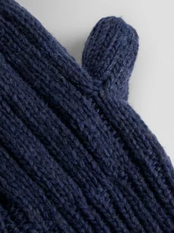 Mutsen, Handschoenen En Sjaals*Jojo Maman Bébé - Knitted Mittens Marineblauw
