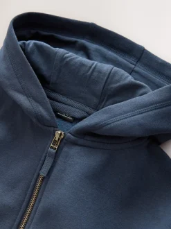 Schoolkleding|Sweaters En Hoody´S|Next - Katoenrijke sporthoodie met ritssluiting (3-16 jr) Marineblauw