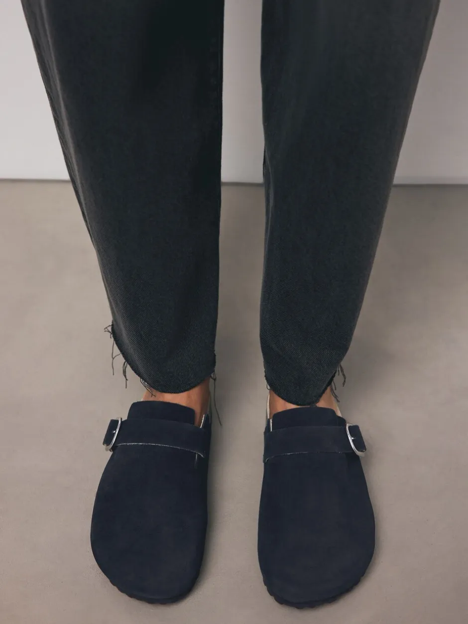 Lage Schoenen*Next Marineblauw - Klompen met leren voetbed