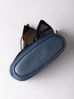Zonnebril|Lakeland Leather Marineblauw - dubbele brillenkoker
