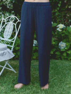 Broeken|Laura Ashley - gebreide loungebroek Marineblauw