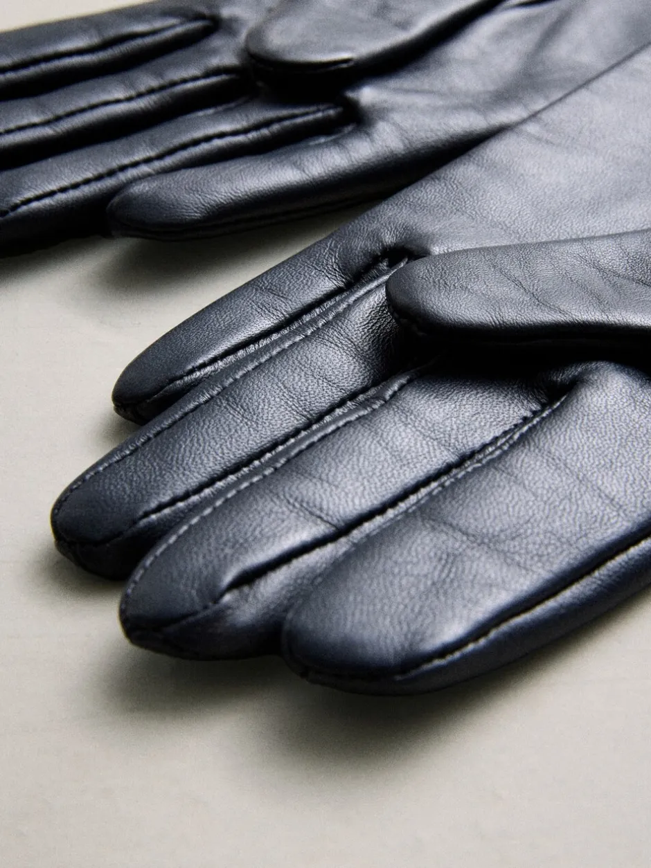 Mutsen, Handschoenen En Sjaals*Next Marineblauw - Leren handschoenen