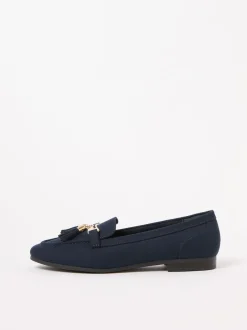 Lage Schoenen|Lipsy - Almond Toe Tassel Workwear Loafers Marineblauw