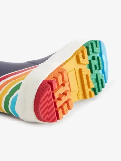 Laarzen|Laarzen*Little Bird by Jools Oliver - regenlaarzen met regenboog Marineblauw