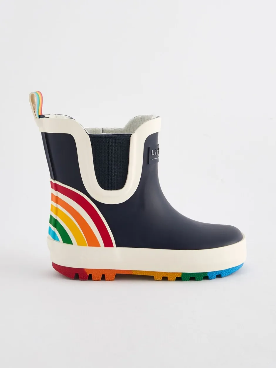 Laarzen|Little Bird by Jools Oliver - Regenlaarzen met regenboog Marineblauw