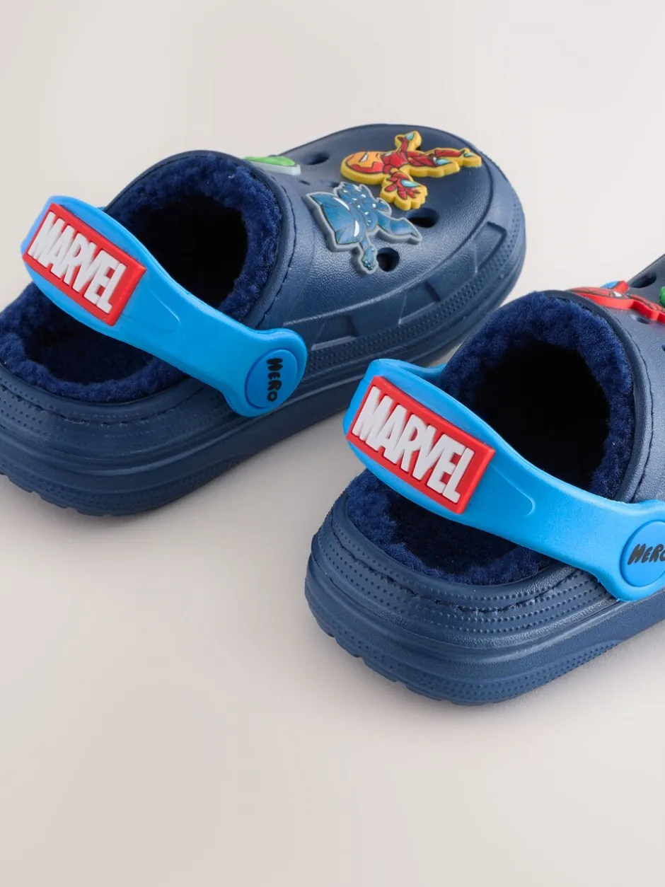 Pantoffels|Nachtkleding En Pyjama's|Next Marineblauw - Marvel Slipper Clogs