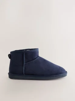 Pantoffels*Next - Microsuede Boot Slippers Marineblauw