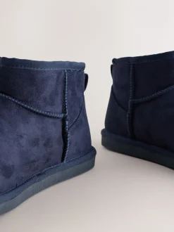 Pantoffels*Next - Microsuede Boot Slippers Marineblauw