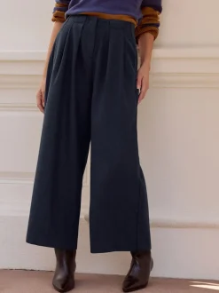 Kostuums En Werkkleding|Broeken*Next - N. Premium visgraat culottes met wol Marineblauw