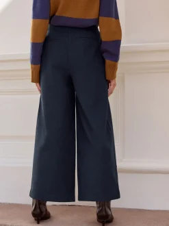Kostuums En Werkkleding|Broeken*Next - N. Premium visgraat culottes met wol Marineblauw