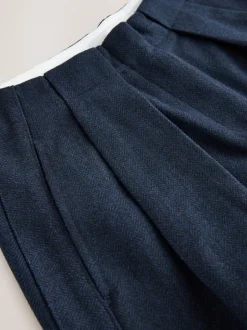 Kostuums En Werkkleding|Broeken*Next - N. Premium visgraat culottes met wol Marineblauw