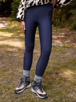 Sportkleding|Leggings En Joggingbroeken|Next - Outdoor legging met fleecevoering en warme handgreep Marineblauw