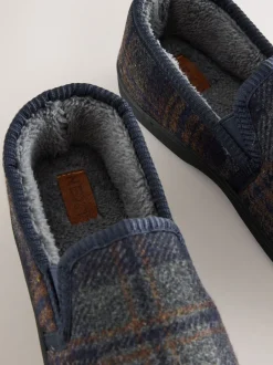 Pantoffels|Next - Pantoffels met dichte hiel Marineblauw
