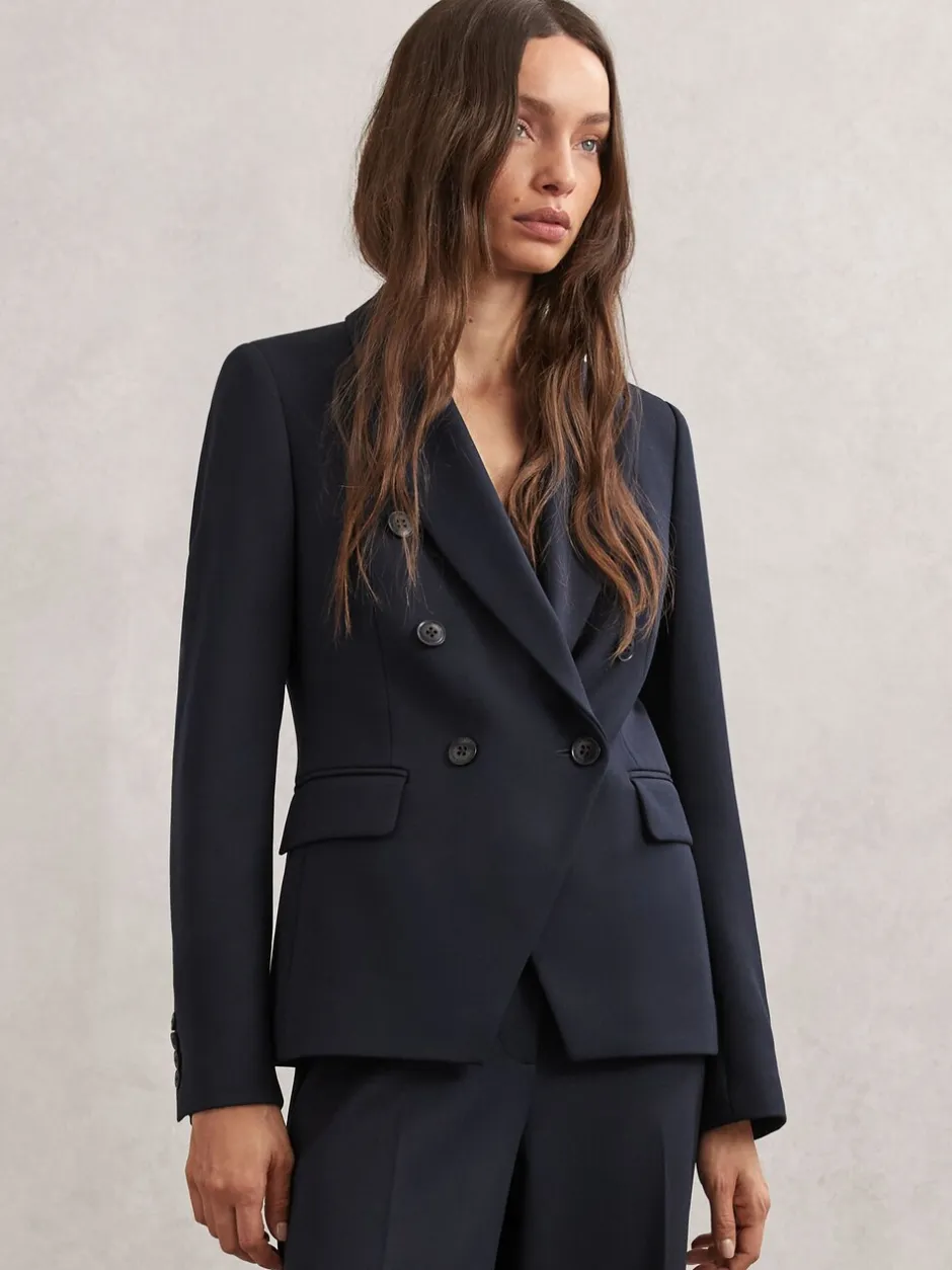 Kostuums En Werkkleding|Jassen En Jacks*Reiss - Gabi Double-Breasted Suit Blazer Marineblauw