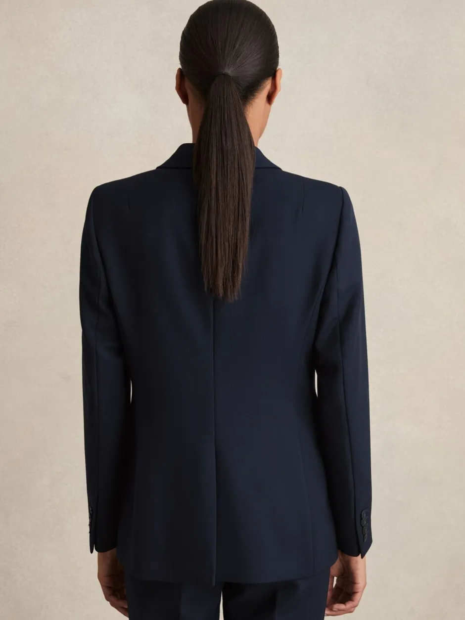 Kostuums En Werkkleding*Reiss - Gabi maatsnit-kostuumblazer met enkele knoopsluiting Marineblauw