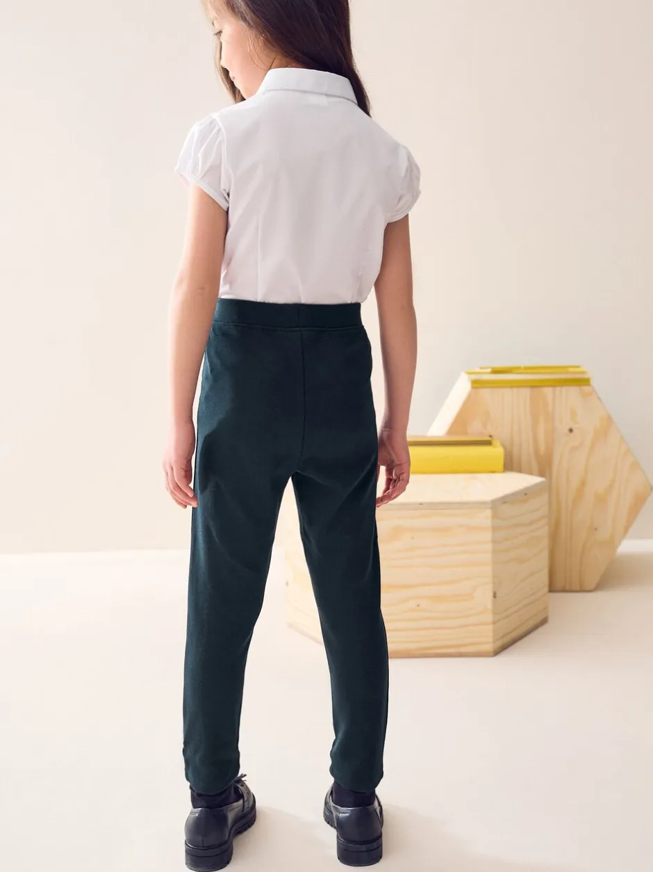 Schoolkleding|Next - Schoolbroek met hoog aandeel katoen en stretchy, elastische tailleband (3-16jr) Marineblauw