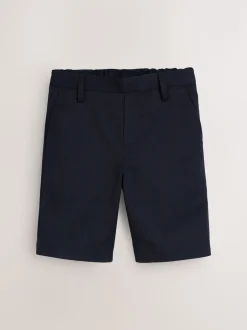 Shorts|Next - Schoolshorts zonder plooien (3-14jr) Marineblauw