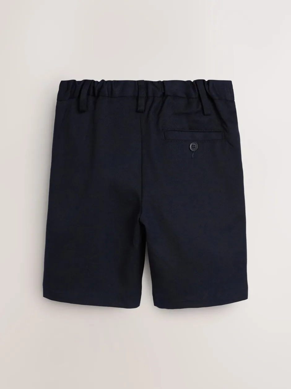 Shorts|Next - Schoolshorts zonder plooien (3-14jr) Marineblauw