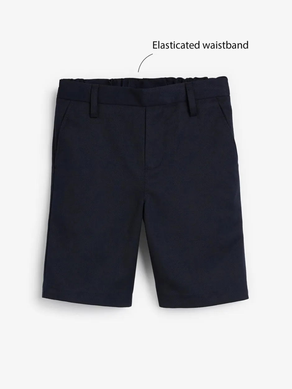 Shorts|Next - Schoolshorts zonder plooien (3-14jr) Marineblauw